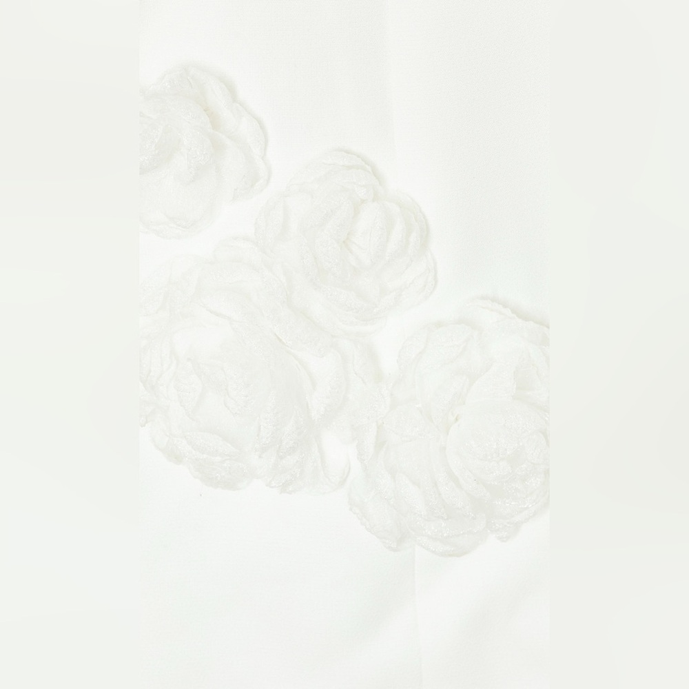 ELLIATT Trompe Mini Floral 3D Dress in Ivory LWD Bridal Little White Dress SMALL - Picture 8 of 16